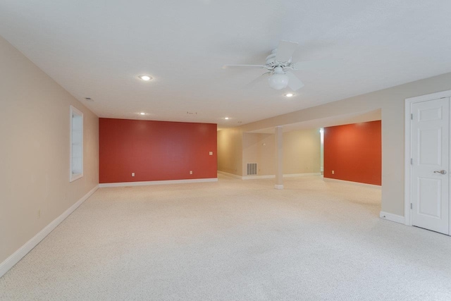 unfurnished room featuring ceiling fan