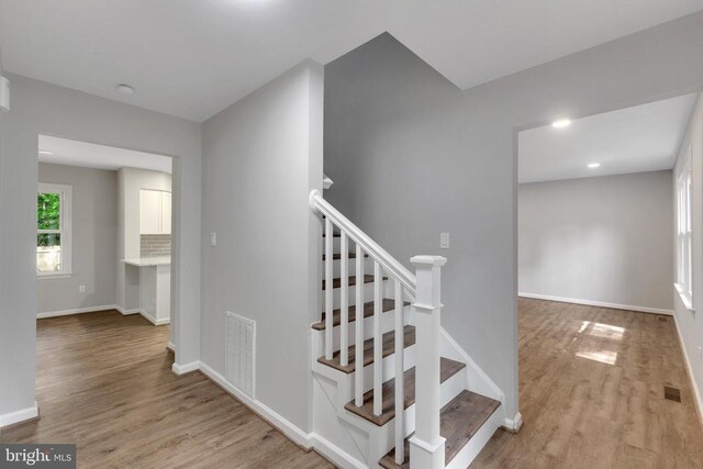 11808 Rutherford Dr, Fredericksburg, VA 22407 - staircase featuring wood finished floors and baseboards