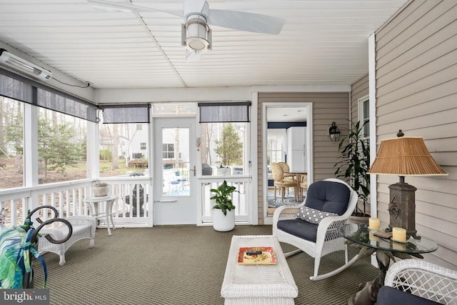 604 Mt Pleasant Dr, Locust Grove, VA 22508 - sunroom featuring a ceiling fan and a healthy amount of sunlight