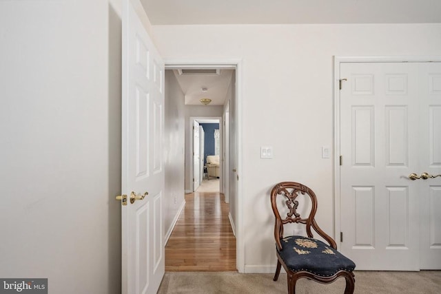 604 Mt Pleasant Dr, Locust Grove, VA 22508 - hall with baseboards, visible vents, and light colored carpet