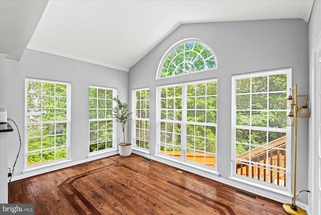 6915 Yeoman Ct, Fredericksburg, VA 22407 - unfurnished sunroom with lofted ceiling
