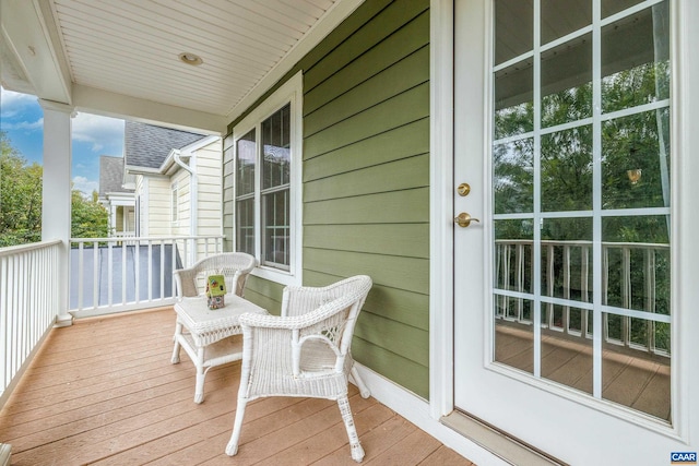 balcony with covered porch