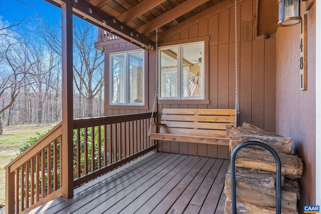 1481 Red Bird Dr, Stanardsville, VA 22973 - view of wooden terrace