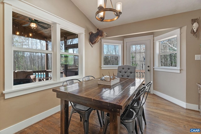 1481 Red Bird Dr, Stanardsville, VA 22973 - dining space with baseboards, an inviting chandelier, and plenty of natural light