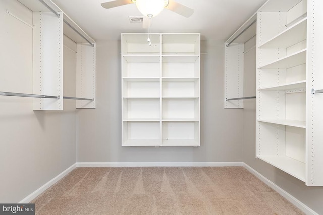 7001 Aspen Ln, Spotsylvania, VA 22551 - spacious closet featuring carpet floors and ceiling fan