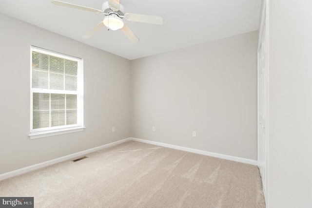 7001 Aspen Ln, Spotsylvania, VA 22551 - empty room featuring light carpet, baseboards, and ceiling fan