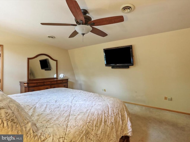  - bedroom featuring carpet floors and ceiling fan