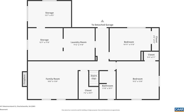 411 Westmoreland Ct, Charlottesville, VA 22901 - view of home floor plan