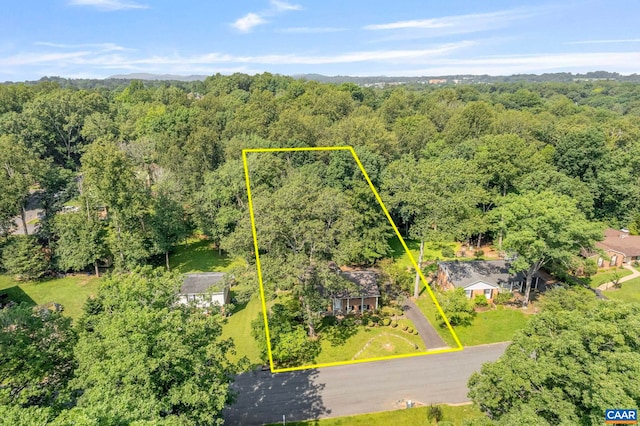 411 Westmoreland Ct, Charlottesville, VA 22901 - view of property location featuring a forest and property parcel outlined