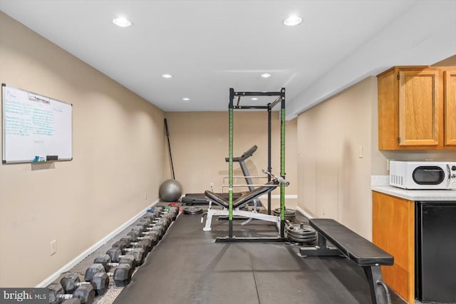 4924 Queensbury Cir, Fredericksburg, VA 22408 - workout room with recessed lighting