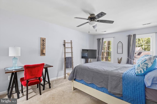 4924 Queensbury Cir, Fredericksburg, VA 22408 - carpeted bedroom featuring baseboards and a ceiling fan