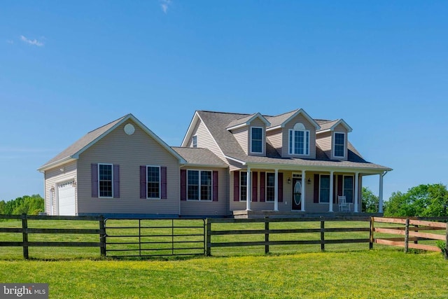 7204 Morris Rd, Spotsylvania, VA 22551 - cape cod home with a porch and a garage