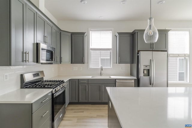 4752 Loyola Way, Charlottesville, VA 22902 - kitchen with stainless steel appliances, gray cabinets, and tasteful backsplash