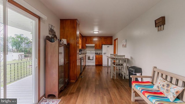 909 Mill Creek Rd, Luray, VA 22835 - corridor with dark wood-type flooring