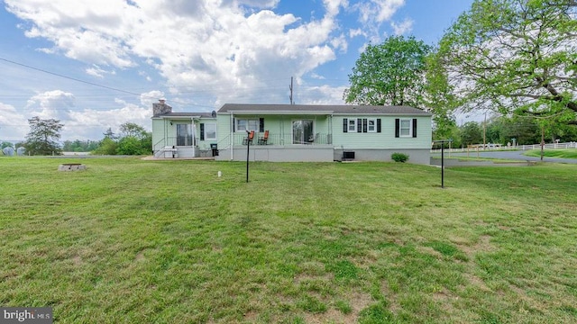 909 Mill Creek Rd, Luray, VA 22835 - view of front of property with a chimney and a front yard
