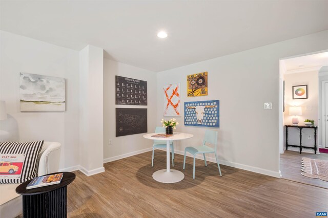 915 Flat Waters Ln, Charlottesville, VA 22911 - dining room with wood finished floors, baseboards, and recessed lighting