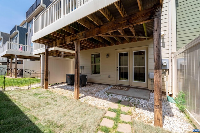 915 Flat Waters Ln, Charlottesville, VA 22911 - back of house featuring fence, a patio area, and central AC