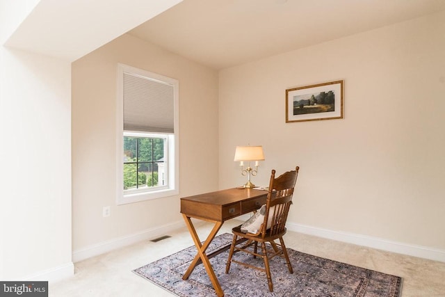 home office featuring carpet