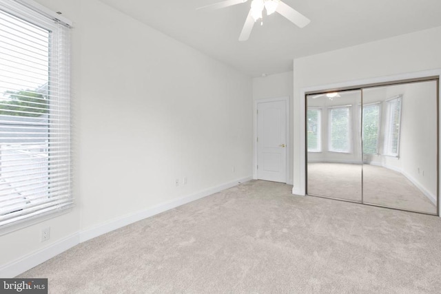 3714 Fairways Ct, Fredericksburg, VA 22408 - unfurnished bedroom with carpet, a closet, and a ceiling fan