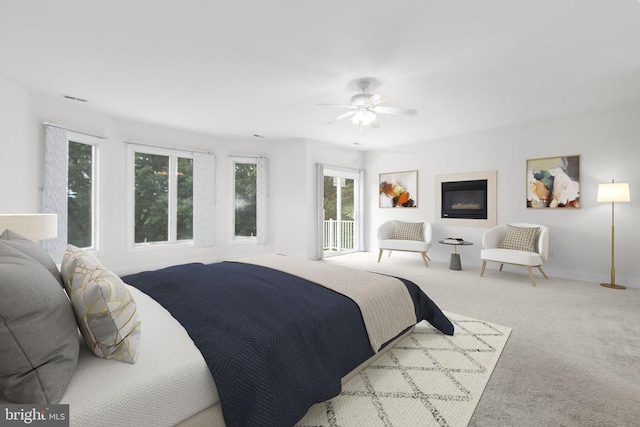 3714 Fairways Ct, Fredericksburg, VA 22408 - carpeted bedroom with baseboards and ceiling fan