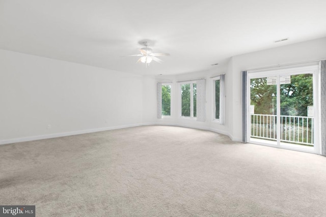 3714 Fairways Ct, Fredericksburg, VA 22408 - empty room with carpet flooring, plenty of natural light, and ceiling fan