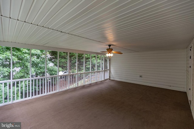 3714 Fairways Ct, Fredericksburg, VA 22408 - unfurnished sunroom with a ceiling fan