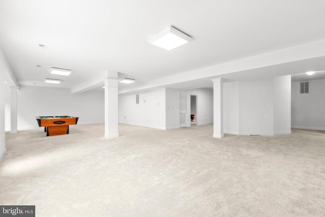 3714 Fairways Ct, Fredericksburg, VA 22408 - finished basement featuring pool table and light carpet