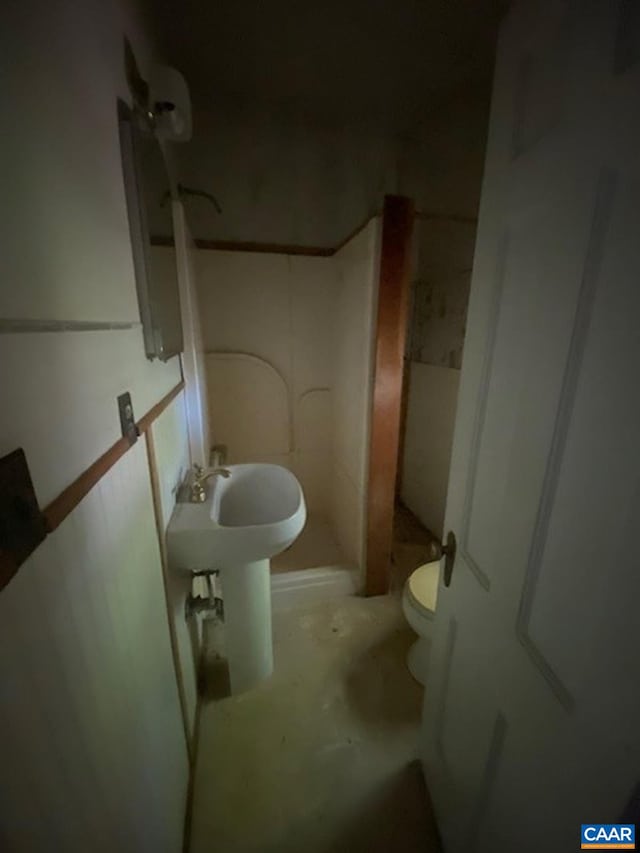 5367 James Madison Hwy, Fork Union, VA 23055 - bathroom featuring toilet and a shower