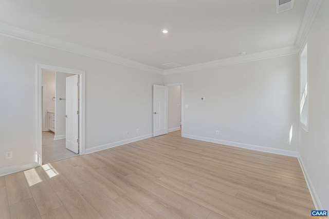 36 Mary Jackson Ct, Charlottesville, VA 22902 - unfurnished room featuring ornamental molding, light wood-type flooring, baseboards, and recessed lighting