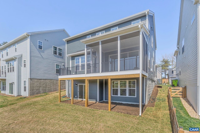 36 Mary Jackson Ct, Charlottesville, VA 22902 - back of house with a sunroom and a yard