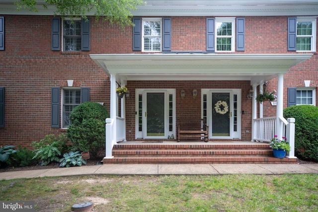 3910 Corbin Hall Ln, Fredericksburg, VA 22408 - view of front of home with brick siding and covered porch