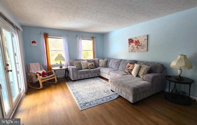 6603 Farmstead Ln, Fredericksburg, VA 22407 - living room with wood finished floors and a textured ceiling