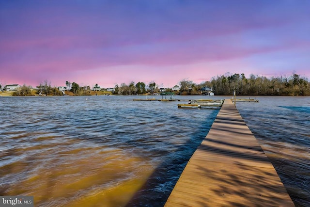 dock featuring a water view