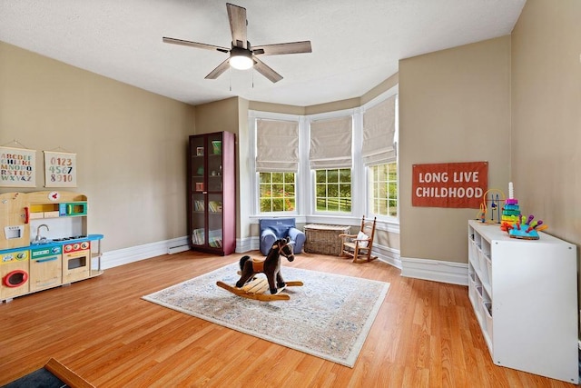 757 Entry School Rd, Waynesboro, VA 22980 - playroom featuring light wood-style flooring and ceiling fan