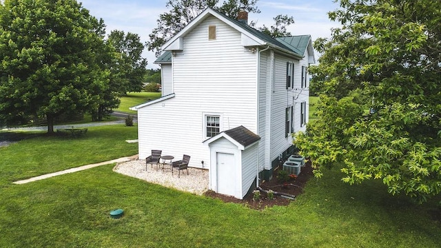 757 Entry School Rd, Waynesboro, VA 22980 - view of side of home with a yard and a chimney