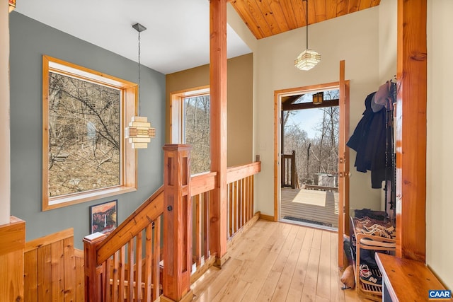 interior space featuring light wood-style flooring and plenty of natural light
