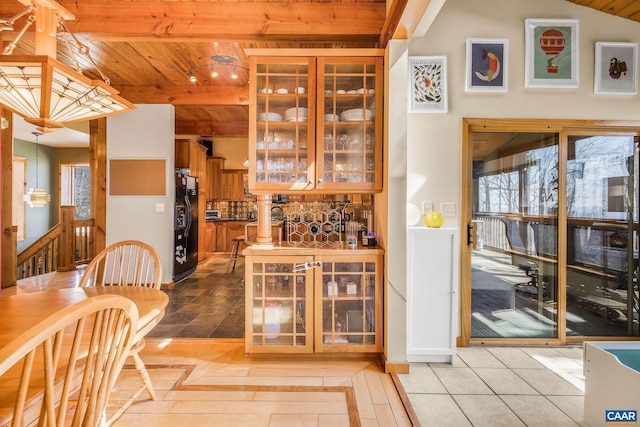 6696 Highlander Way, Crozet, VA 22932 - dining area with wooden ceiling and plenty of natural light
