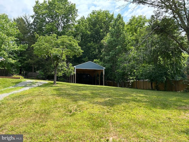 1346 Lakeshore Dr N, Louisa, VA 23093 - view of yard featuring a detached carport and driveway