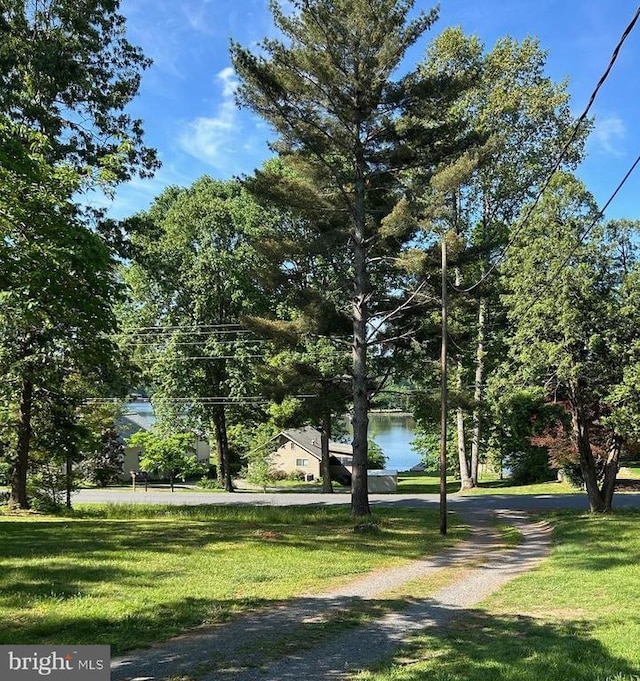 1346 Lakeshore Dr N, Louisa, VA 23093 - view of community featuring a lawn and a water view
