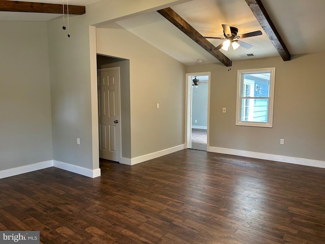 1346 Lakeshore Dr N, Louisa, VA 23093 - unfurnished room with a ceiling fan and dark wood-style flooring