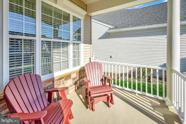 balcony with a porch