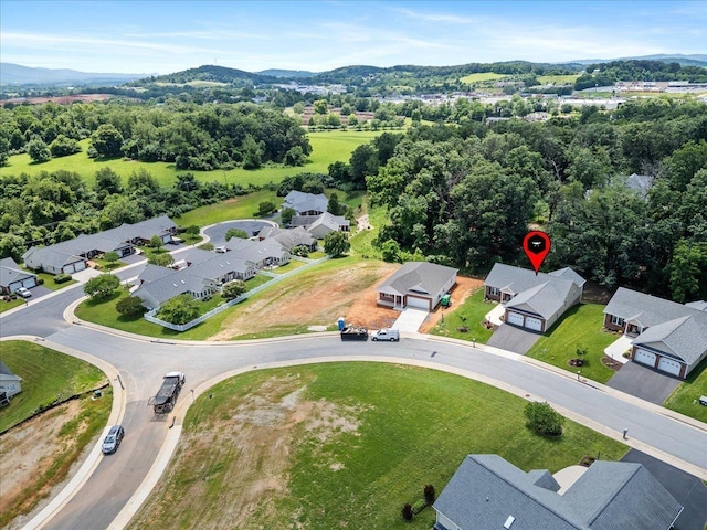 7 Oak View Dr, Staunton, VA 24401 - aerial perspective of suburban area with a mountain backdrop
