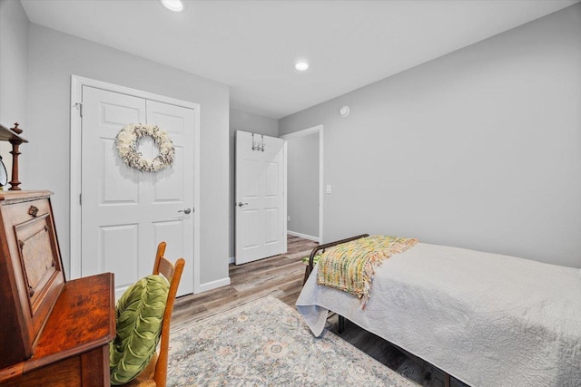 7 Oak View Dr, Staunton, VA 24401 - bedroom featuring wood finished floors, recessed lighting, and a closet