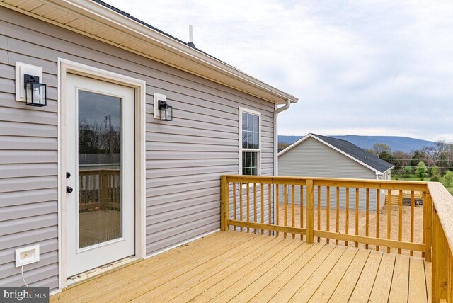 407 Leola Loop, Stanley, VA 22851 - wooden deck with a mountain view