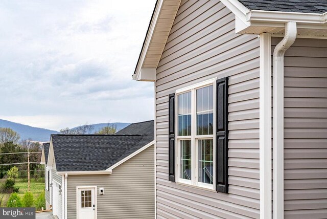 407 Leola Loop, Stanley, VA 22851 - view of property exterior with a shingled roof and a mountain view
