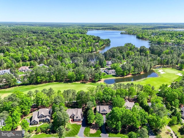 11208 Valor Bridge Dr, Spotsylvania, VA 22551 - drone / aerial view with a forest view, a water view, and golf course view