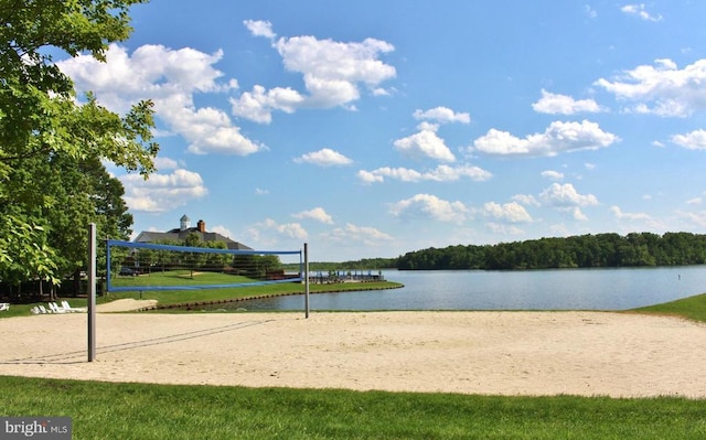 11208 Valor Bridge Dr, Spotsylvania, VA 22551 - surrounding community with a water view and volleyball court