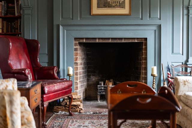 145 Fort Defiance Rd, Fort Defiance, VA 24437 - living area featuring a fireplace and a decorative wall