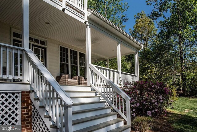 326 Anna Highview, Bumpass, VA 23024 - wooden terrace featuring a porch and stairs
