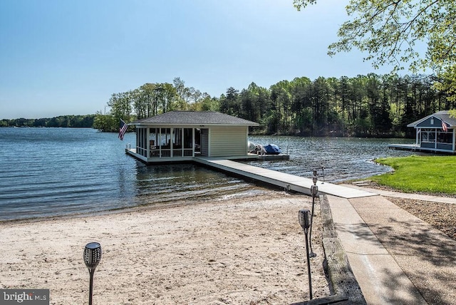 326 Anna Highview, Bumpass, VA 23024 - dock featuring a boat ramp, a water view, and a wooded view